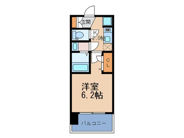 ｴｽﾃﾑﾌﾟﾗｻﾞ福島ｼﾞｪﾈﾙ(509)の物件間取画像